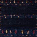 Tapis Gabbeh - Persan - 177 x 125 cm - bleu foncé