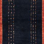 Tapete Gabbeh - Persa - 160 x 100 cm - azul escuro