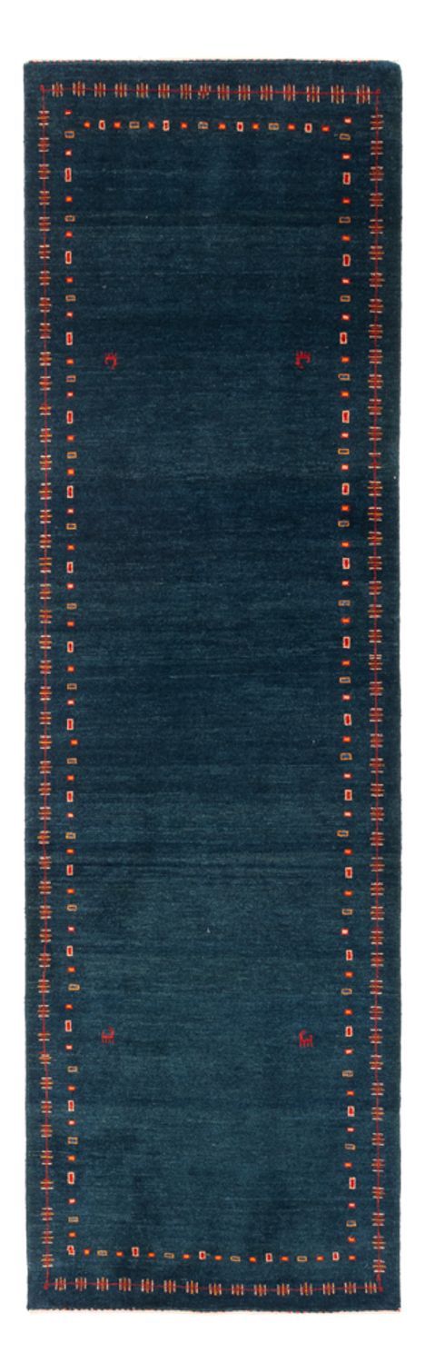 Tapis de couloir Tapis Gabbeh - Persan - 251 x 80 cm - bleu foncé