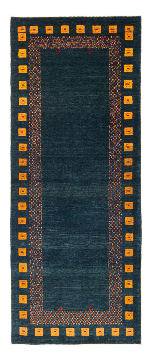 Loper Gabbeh tapijt - Perzisch - 200 x 85 cm - donkerblauw