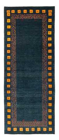 Tapis de couloir Tapis Gabbeh - Persan - 200 x 85 cm - bleu foncé