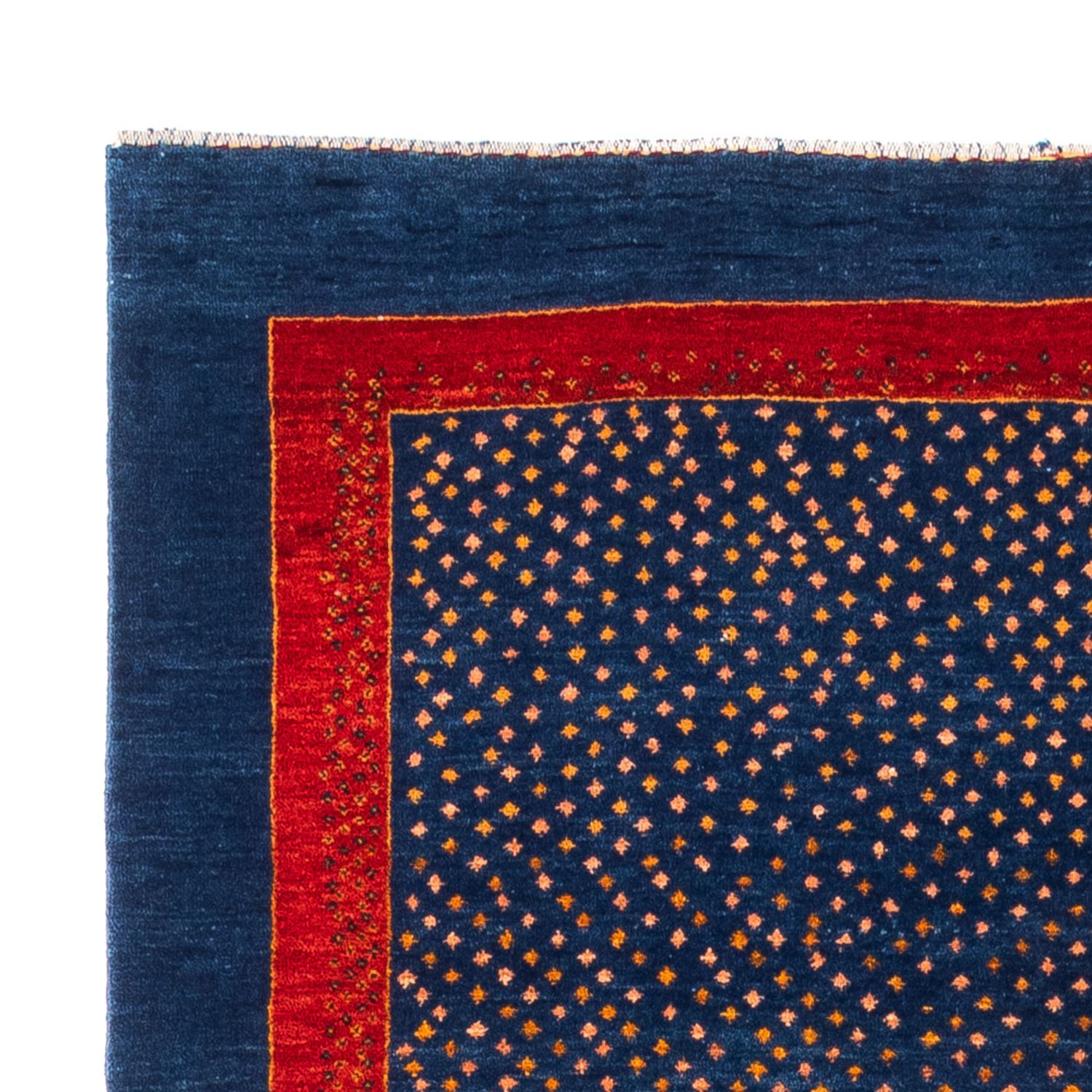 Tapete Gabbeh - Persa - 172 x 118 cm - azul escuro