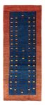 Tappeto corsia Tappeto Gabbeh - Persero - 194 x 77 cm - blu scuro