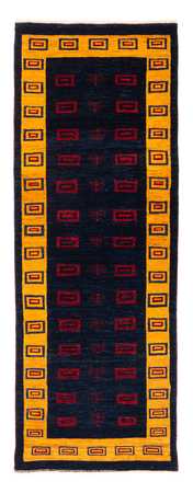 Tapis de couloir Tapis Gabbeh - Persan - 200 x 82 cm - bleu foncé