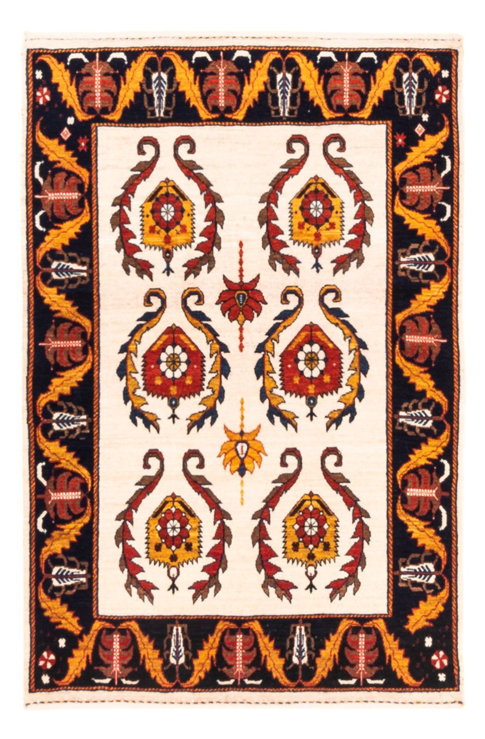 Alfombra Gabbeh - Persa - 126 x 86 cm - crema