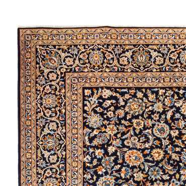 Tapis persan - Keshan - 369 x 267 cm - bleu foncé