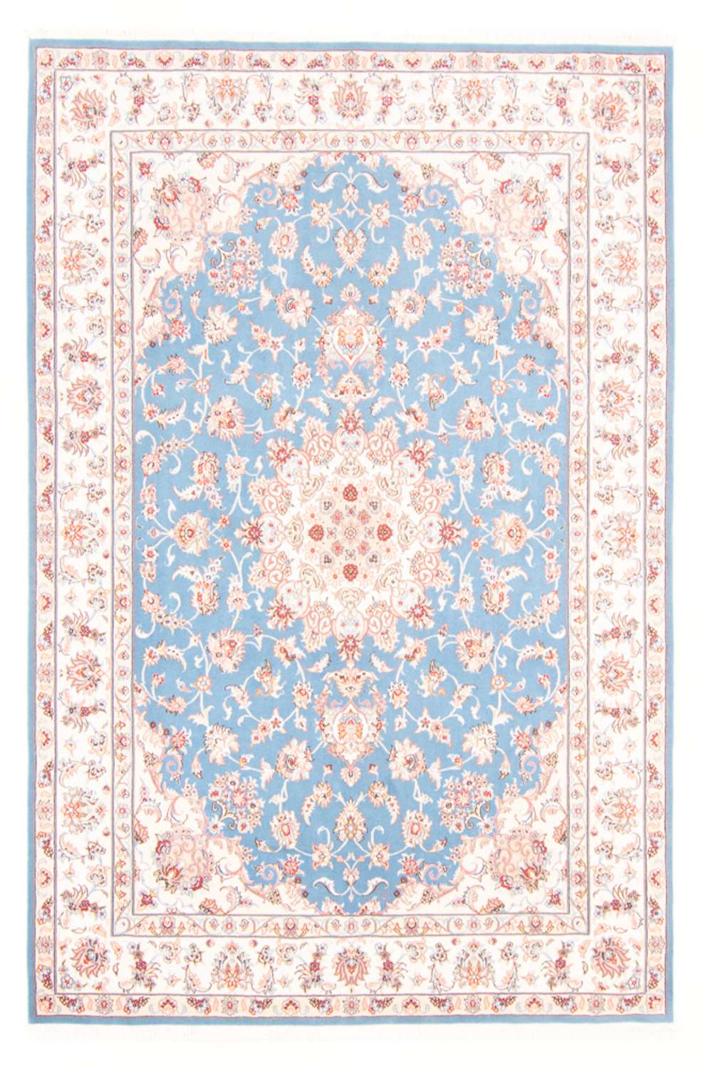 Persisk matta - Tabriz - Royal - 244 x 168 cm - ljusblå