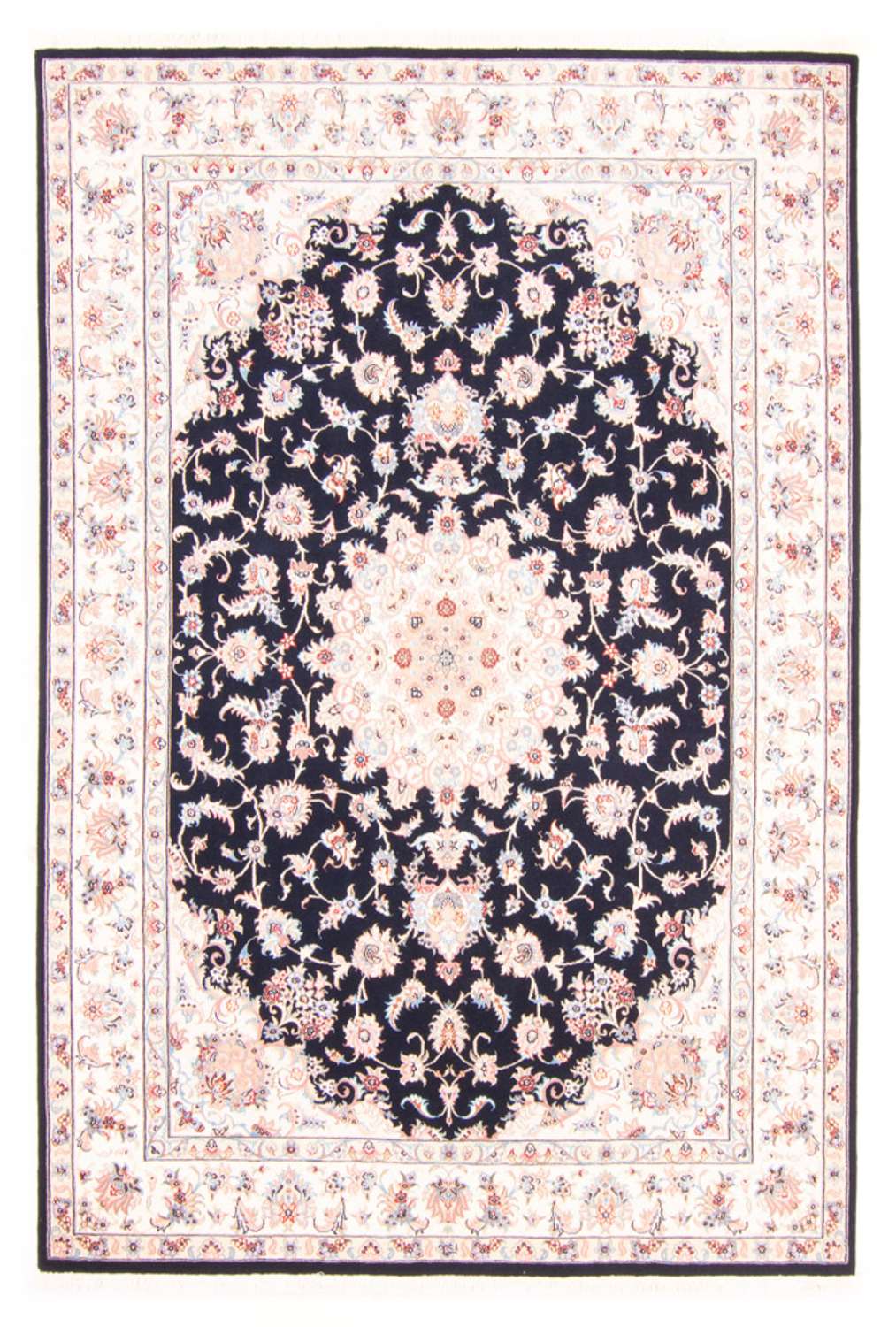 Perský koberec - Tabríz - Královský - 234 x 168 cm - tmavě modrá