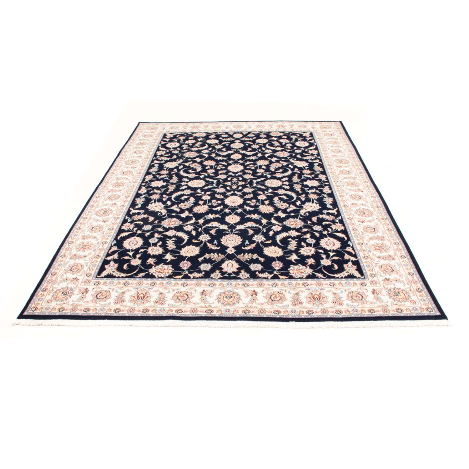 Persisk tæppe - Tabriz - Royal - 230 x 169 cm - mørkeblå