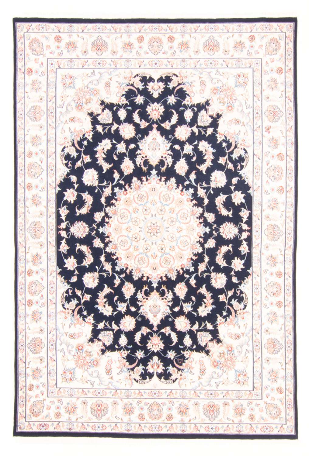 Tapis persan - Tabriz - Royal - 237 x 167 cm - bleu foncé