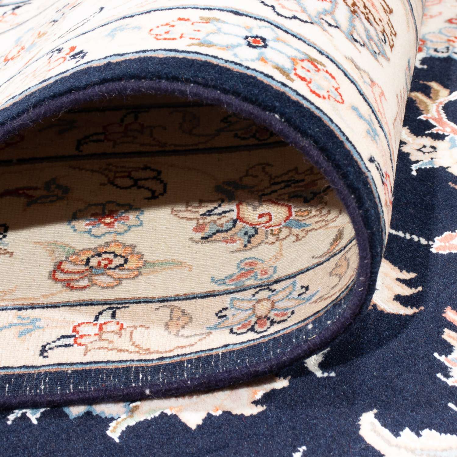 Persisk tæppe - Tabriz - Royal - 237 x 167 cm - mørkeblå