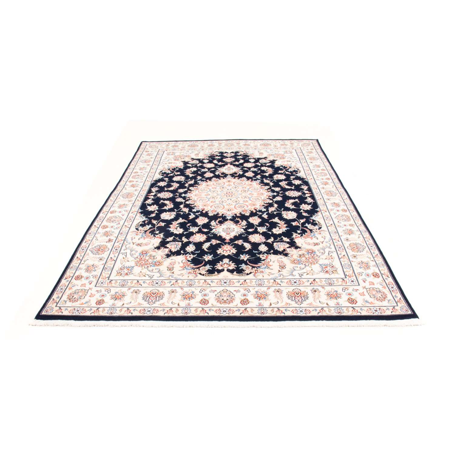Perský koberec - Tabríz - Královský - 237 x 167 cm - tmavě modrá