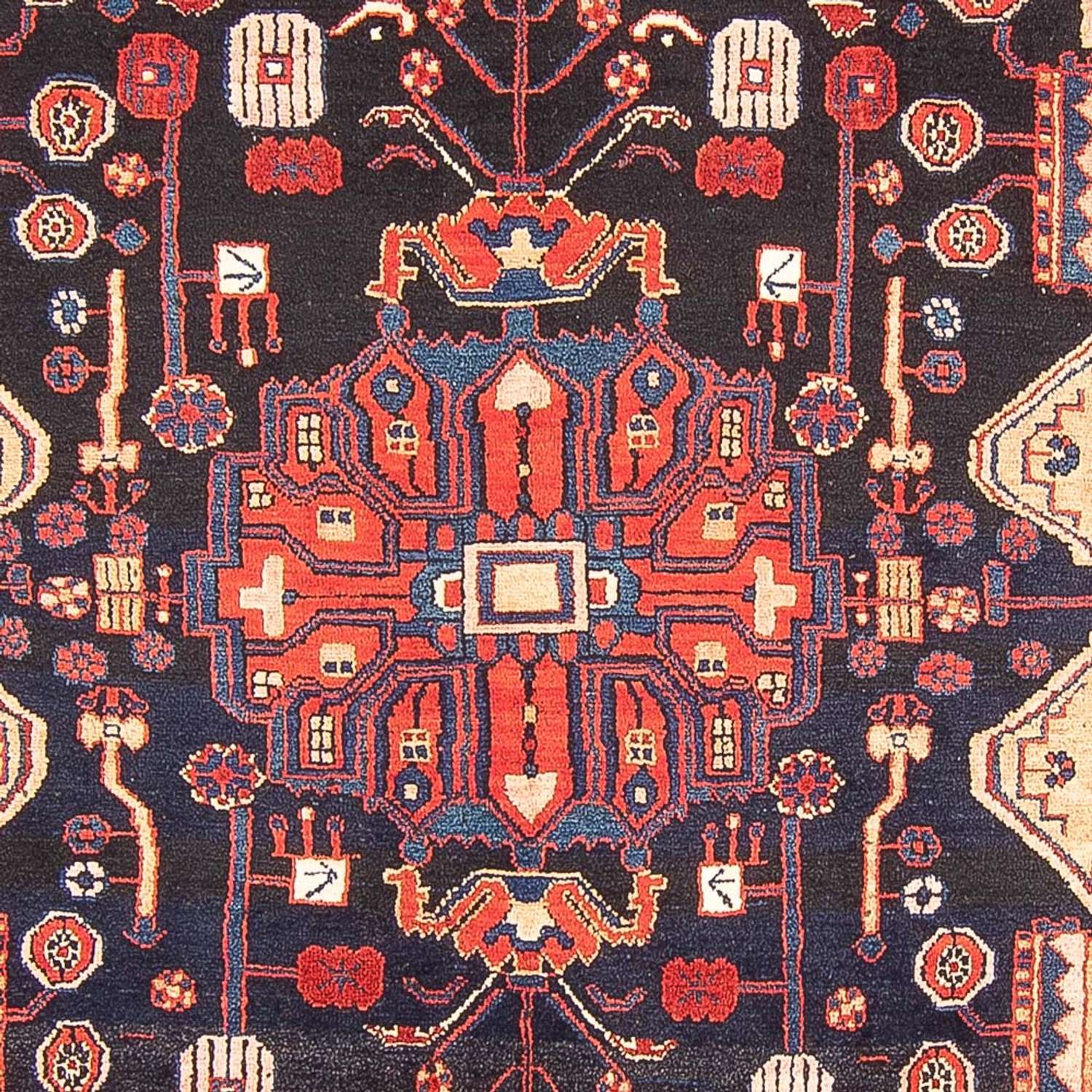 Alfombra persa - Nómada - 295 x 154 cm - azul oscuro