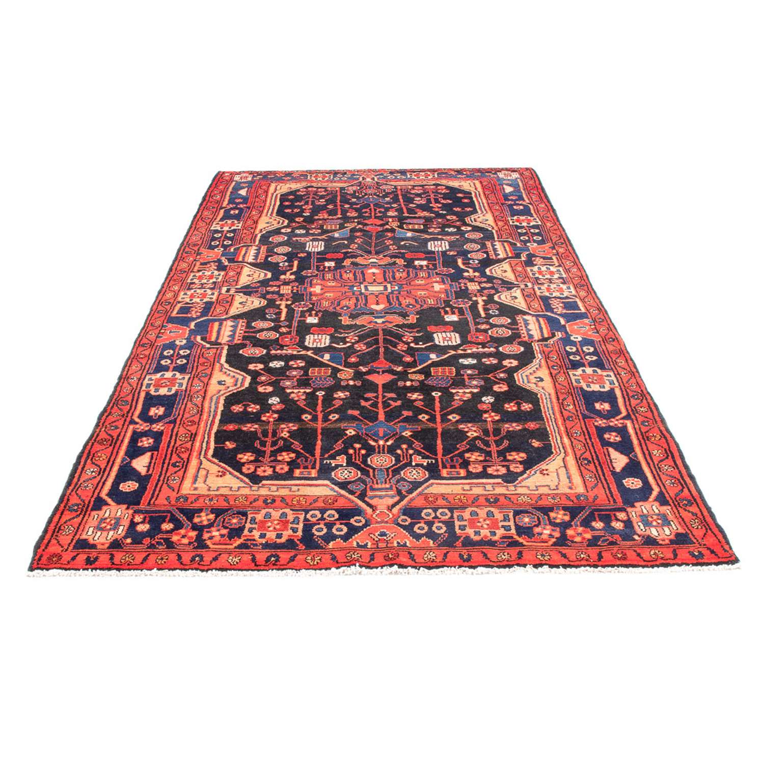 Tapis persan - Nomadic - 295 x 154 cm - bleu foncé