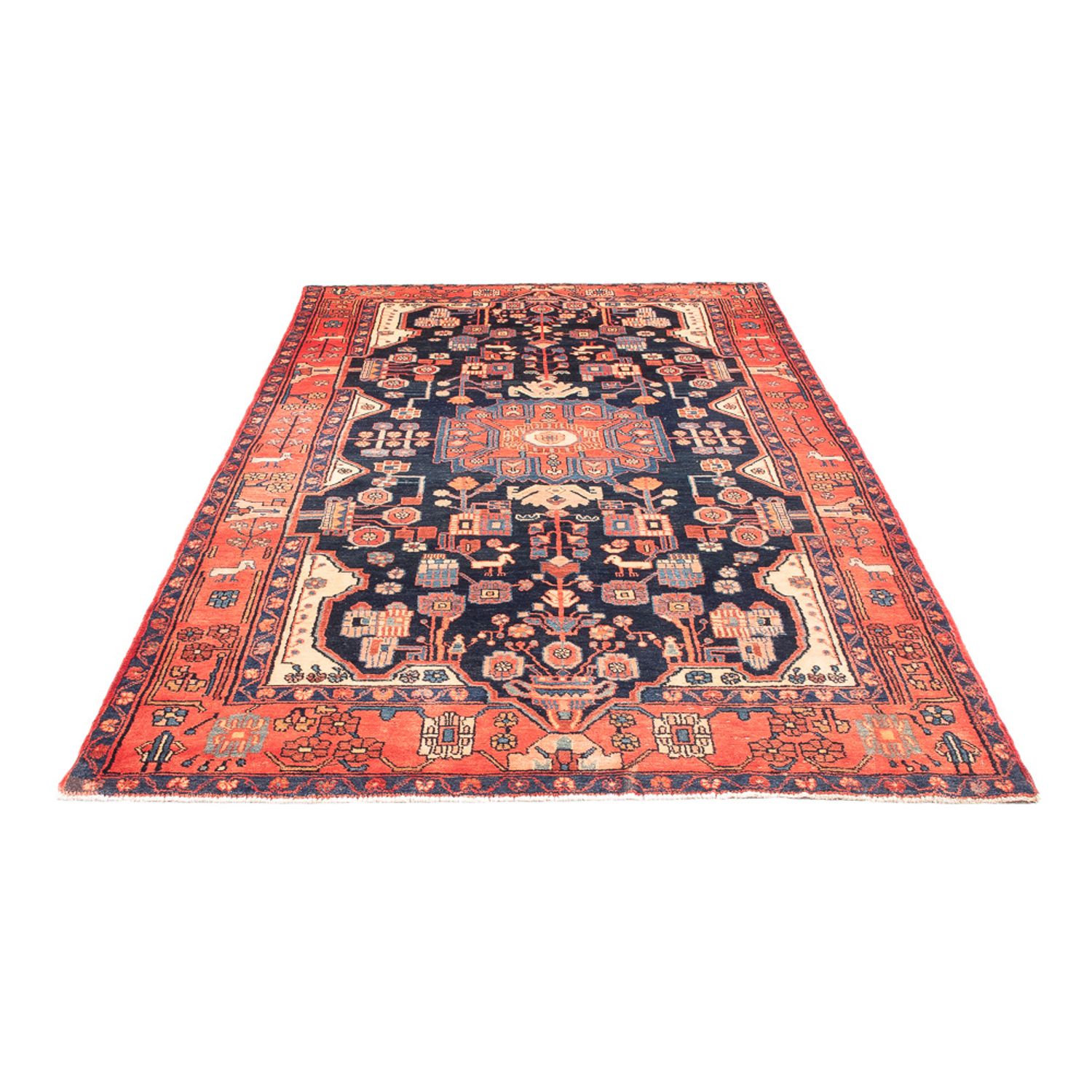 Tapis persan - Nomadic - 300 x 156 cm - bleu foncé