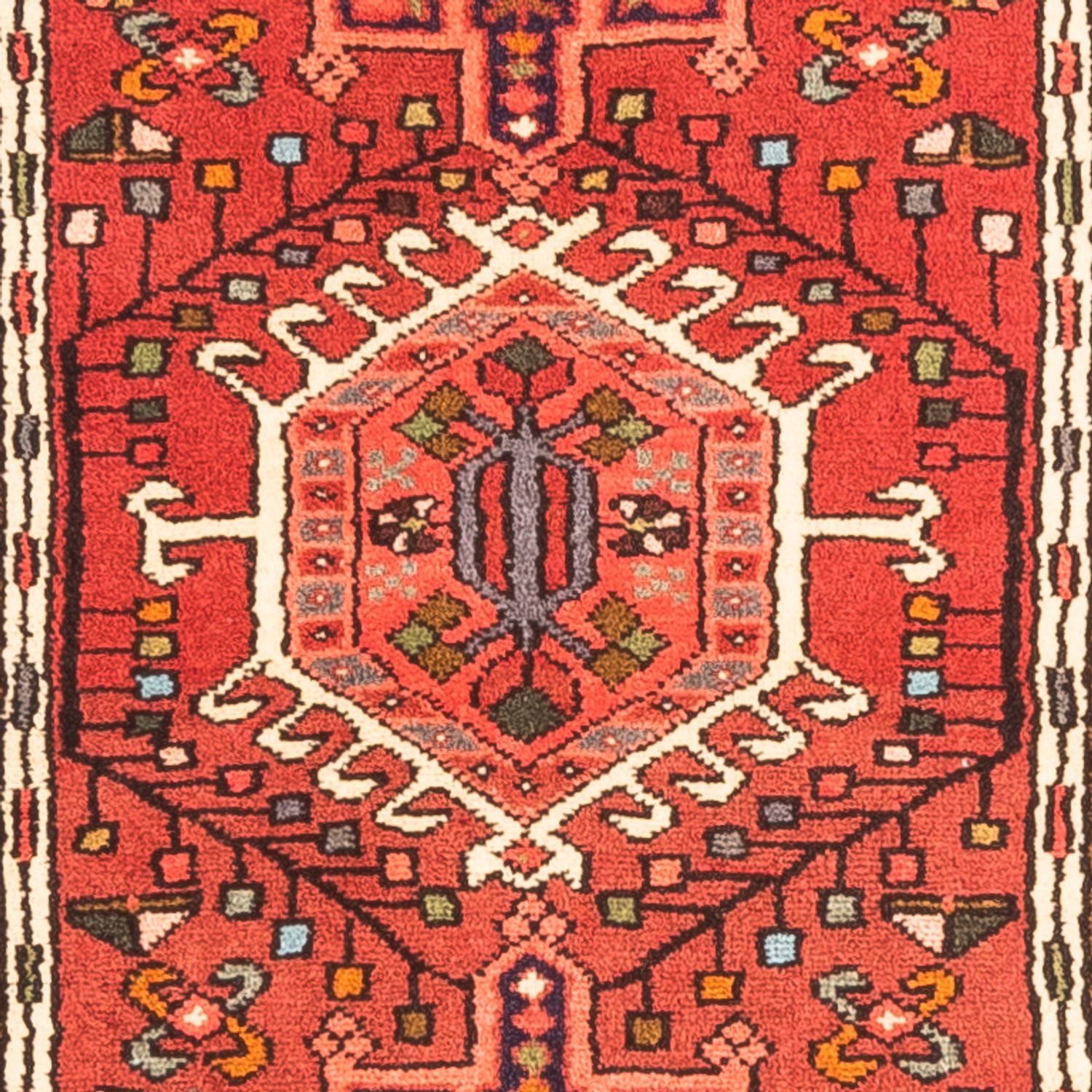 Tapis de couloir Tapis persan - Nomadic - 272 x 74 cm - rouge