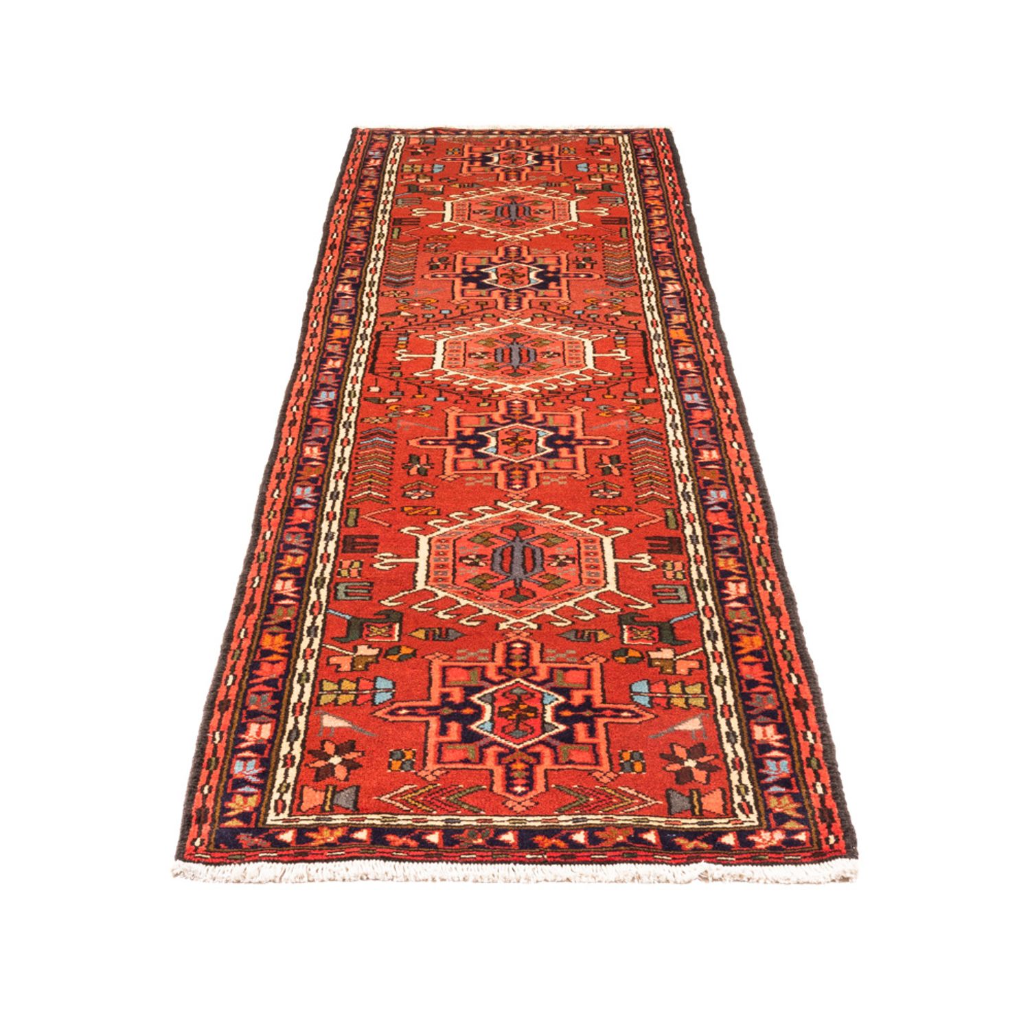 Tapis de couloir Tapis persan - Nomadic - 272 x 74 cm - rouge