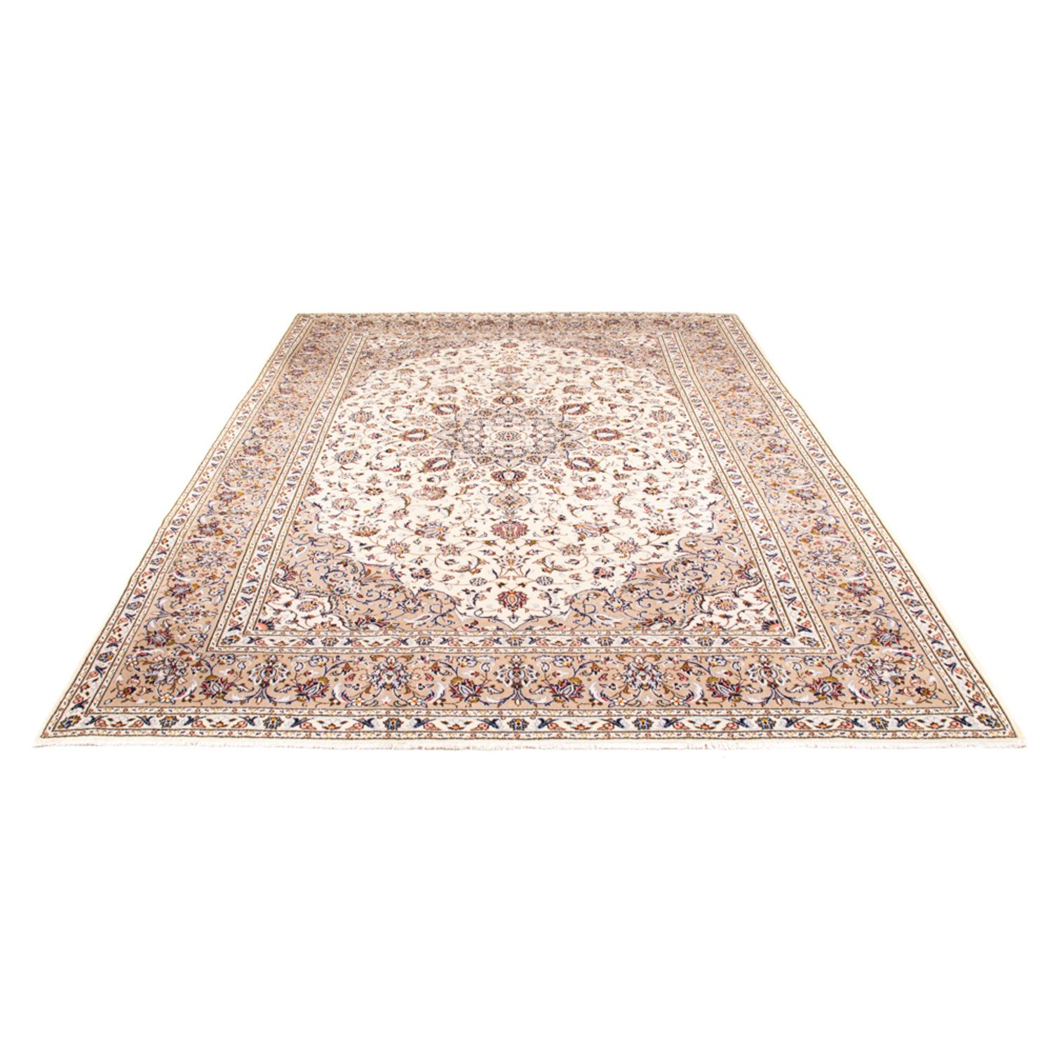 Alfombra persa - Keshan - 356 x 251 cm - crema