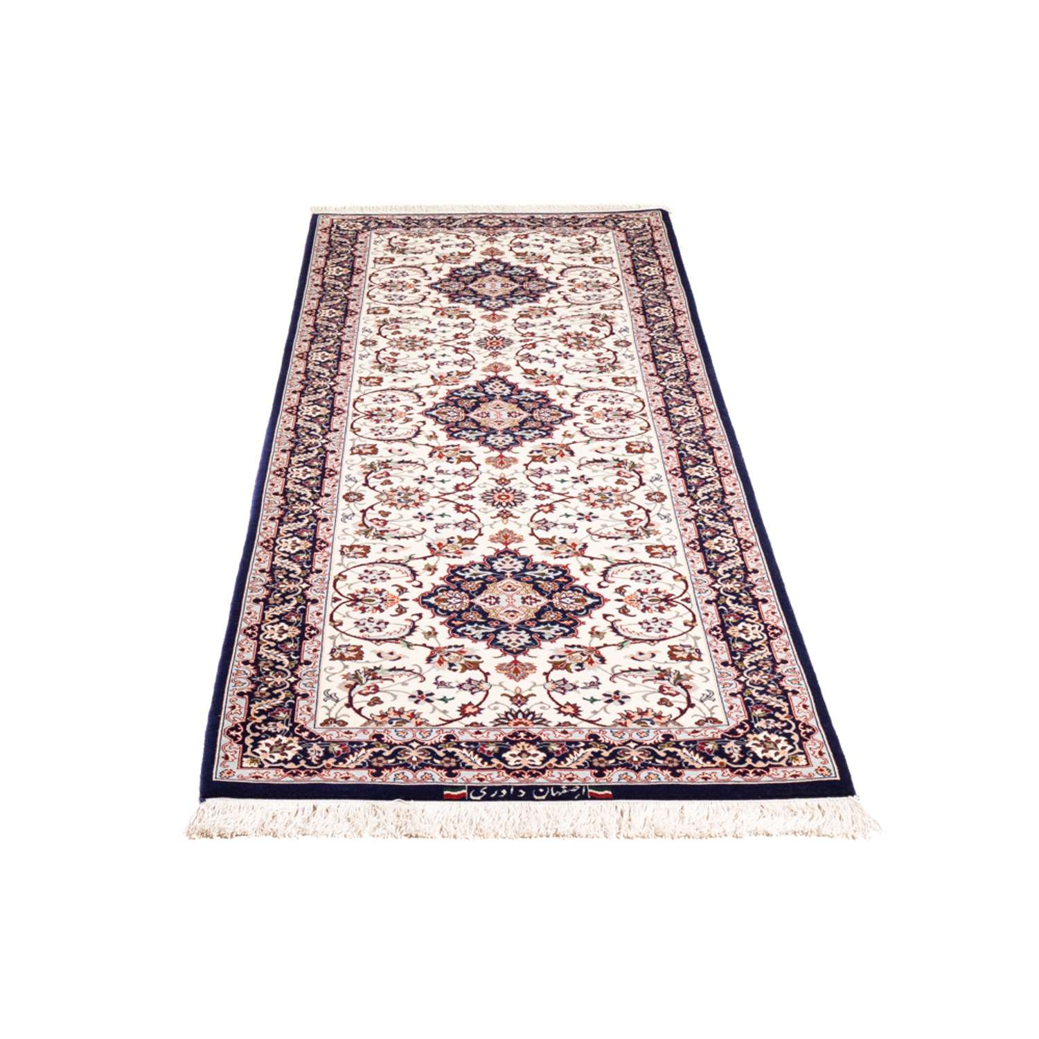 Tapis de couloir Tapis persan - Isfahan - Premium - 199 x 64 cm - rouge