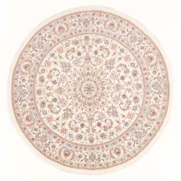 Perzisch tapijt - Tabriz - Royal rond  - 197 x 194 cm - crème