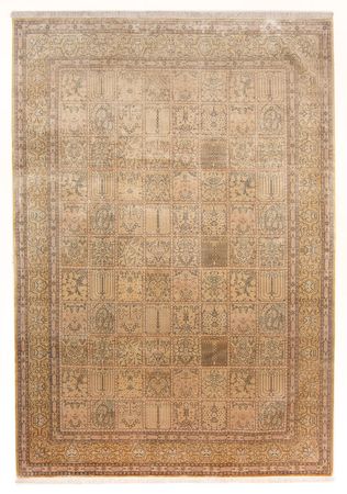 Silk Rug - Ghom Silk - Premium - 294 x 191 cm - dark beige