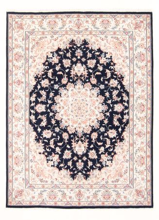 Tapis persan - Tabriz - Royal - 203 x 150 cm - bleu foncé