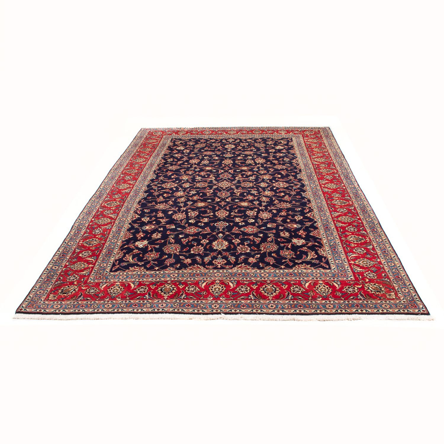 Tapis persan - Keshan - 295 x 200 cm - bleu foncé