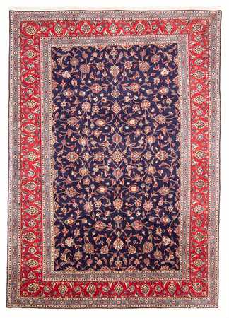 Tapis persan - Keshan - 295 x 200 cm - bleu foncé