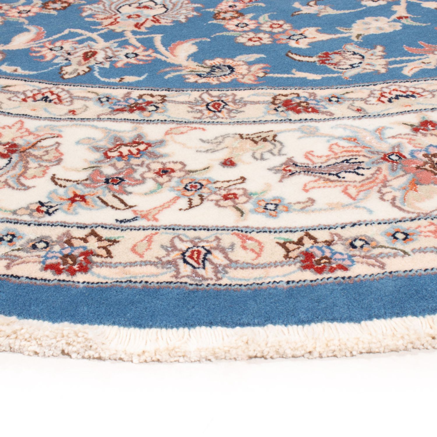 Perzisch tapijt - Tabriz - Royal rond  - 200 x 200 cm - blauw