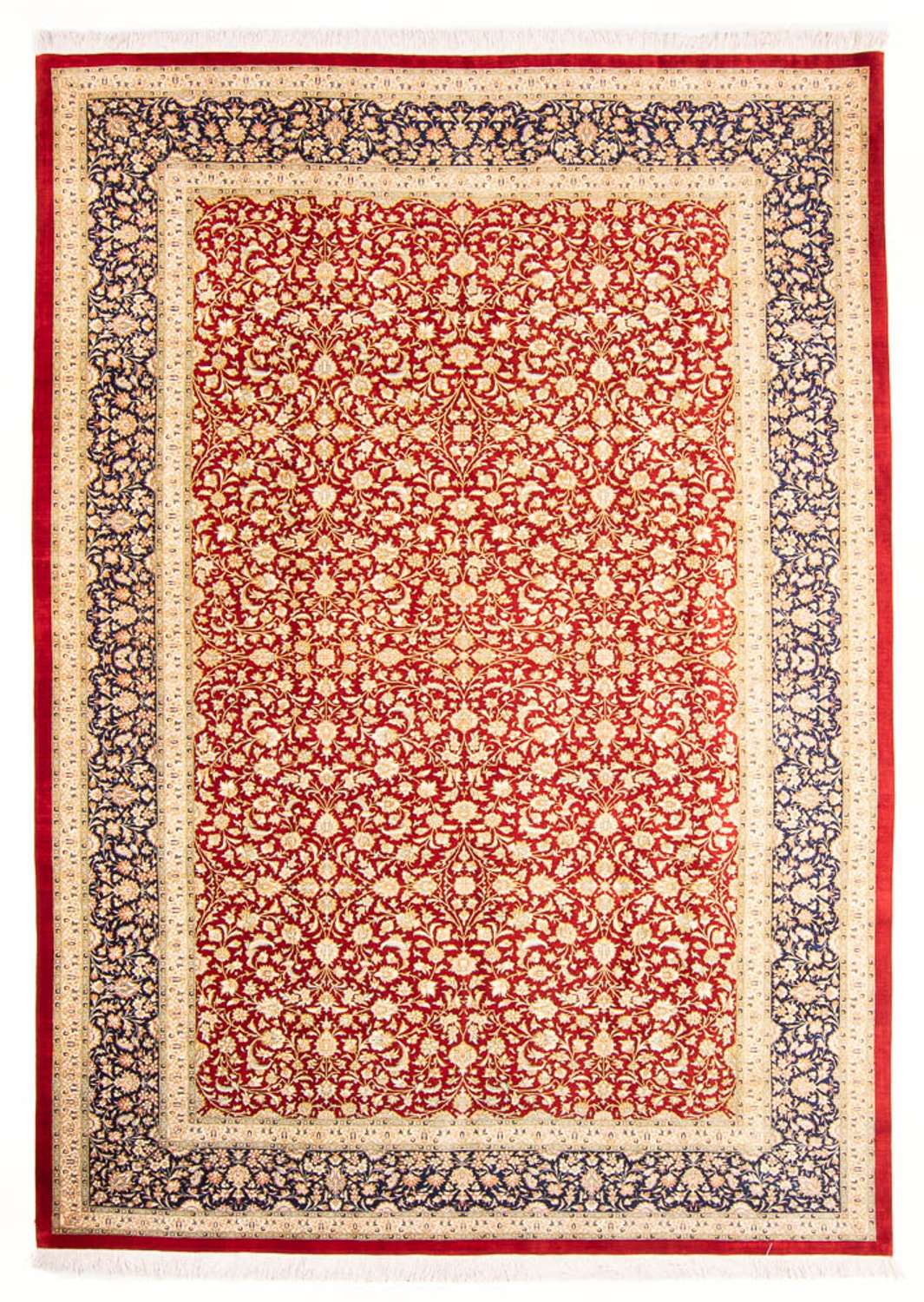 Silketæppe - Ghom Silk - Premium - 294 x 197 cm - rød