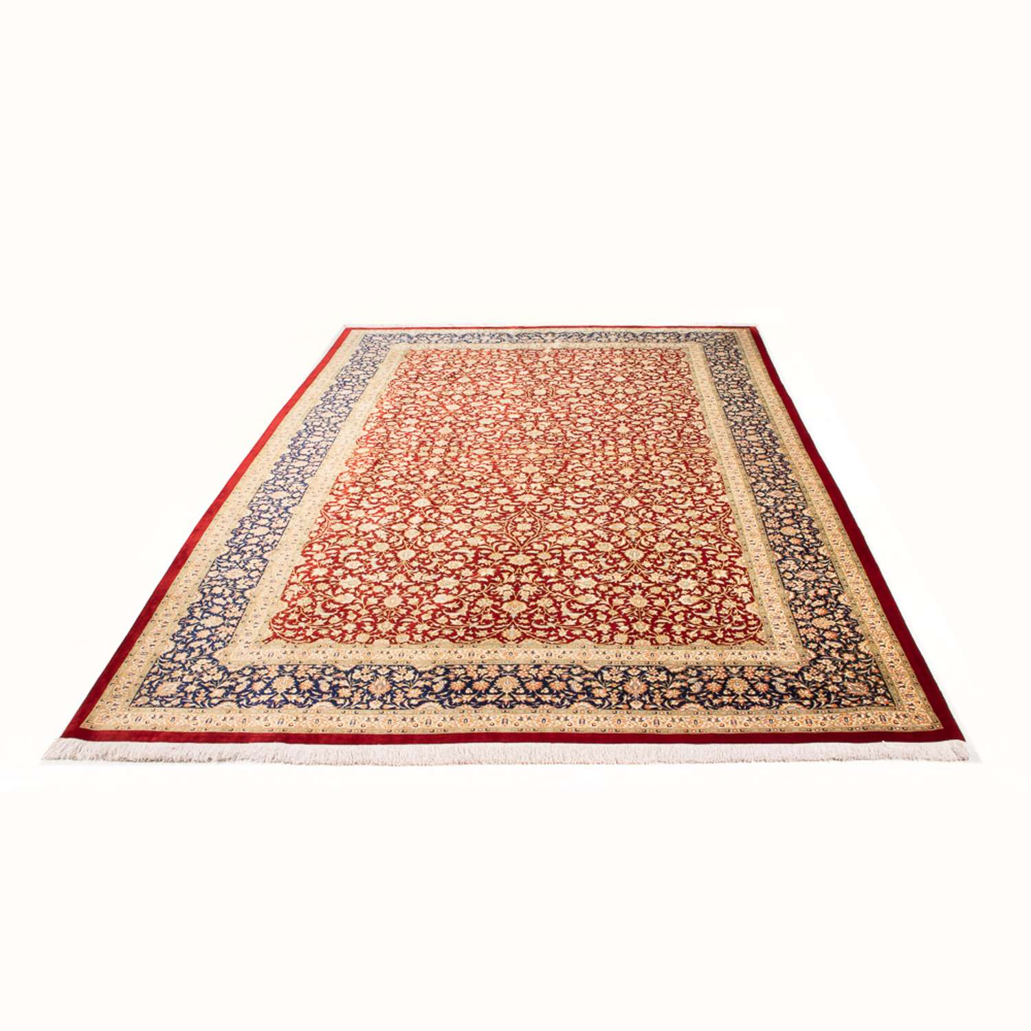Hedvábný koberec - Ghom Silk - Premium - 294 x 197 cm - červená