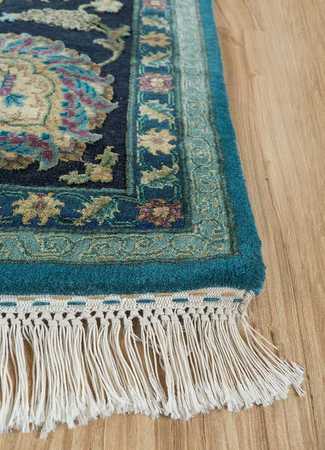 Wool Rug - 300 x 240 cm - sea blue