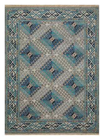 Alfombra de lana - 240 x 150 cm - azul claro