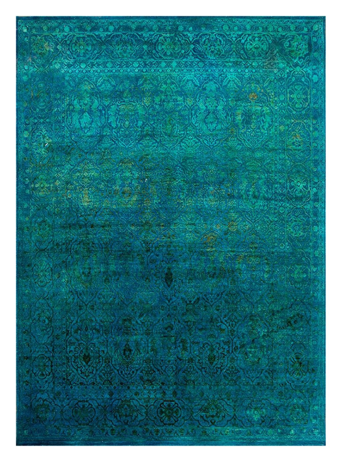 Tappeto di lana - 300 x 240 cm - blu petrolio