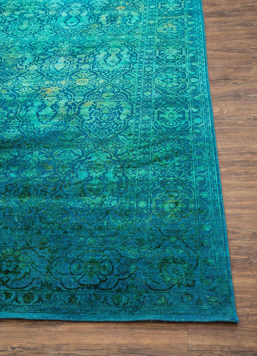 Tapis en laine - 300 x 240 cm - bleu pétrole