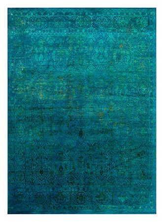 Alfombra de lana - 300 x 240 cm - azul petróleo