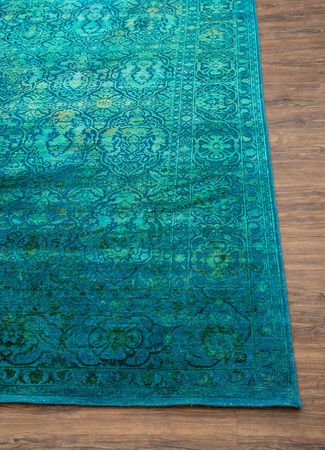 Wollen tapijt - 300 x 240 cm - benzine blauw