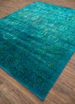 Tapis en laine - 300 x 240 cm - bleu pétrole