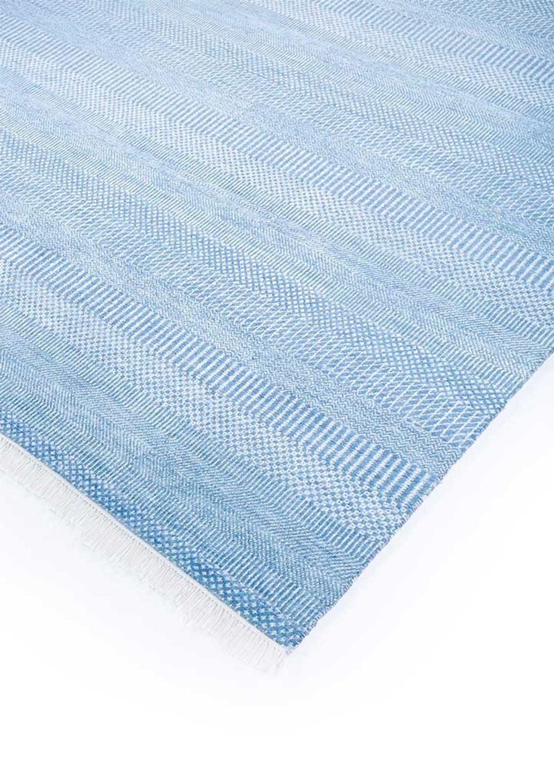 Wollen tapijt - 300 x 240 cm - zee blauw