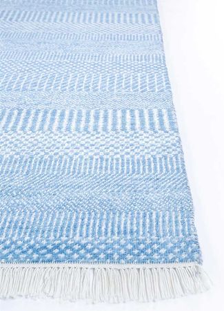 Tapis en laine - 300 x 240 cm - bleu de mer