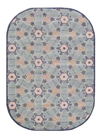 Wool Rug other shape  - 240 x 170 cm - light blue