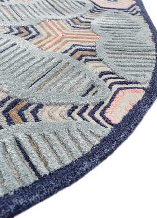 Wool Rug other shape  - 240 x 170 cm - light blue