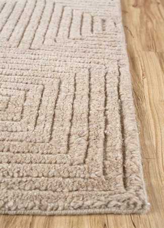 Tapis en laine - 270 x 180 cm - beige foncé