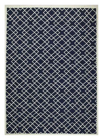 Tapis en laine - 300 x 240 cm - noir et blanc