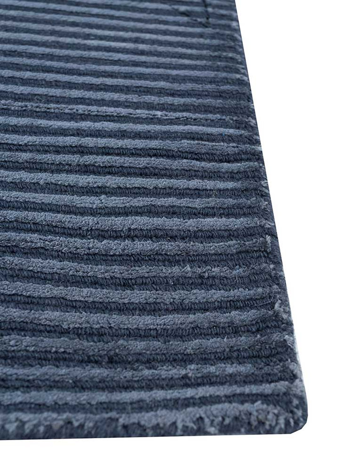 Tapis en laine - 300 x 240 cm - bleu foncé