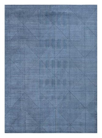 Wool Rug - 300 x 240 cm - dark blue