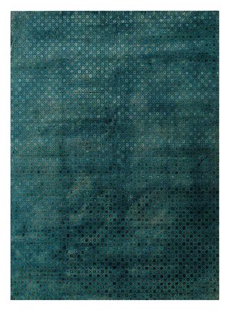 Tapis en laine - 300 x 240 cm - bleu pétrole