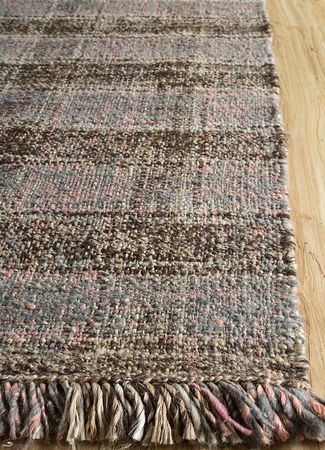 Tapis en laine - 240 x 150 cm - beige foncé