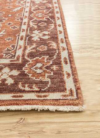 Tapis en laine - 360 x 270 cm - rouge bordeaux