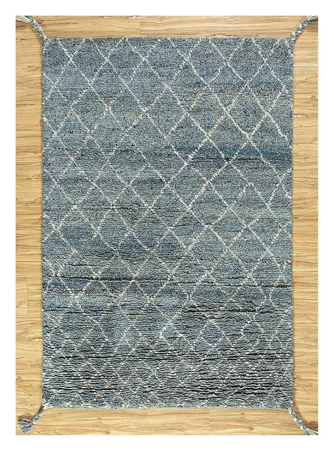 Tapete de lã - 180 x 120 cm - azul escuro